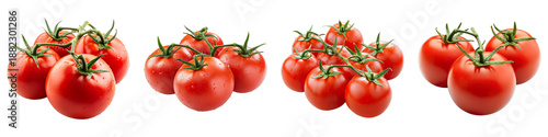 A line of fresh and juicy red tomatoes. Close-up photo of fresh tomatoes with a vibrant, ripe color.