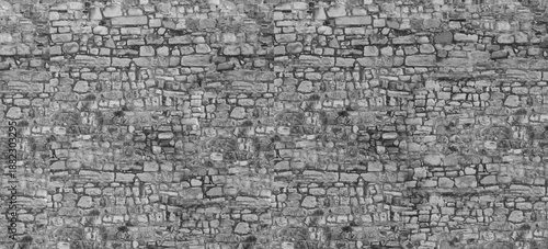 Stone wall and floor flooring background. Texture of old retro aged stonework wall. illustration of a stone wall.pattern backdrop. historical fortress © Maxim Chuev