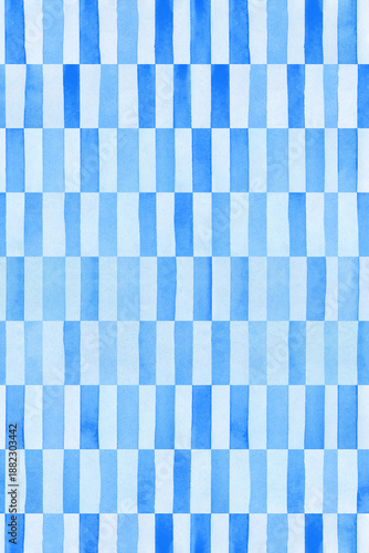 Fond à motifs rayures décalées peint à l'aquarelle en bleu