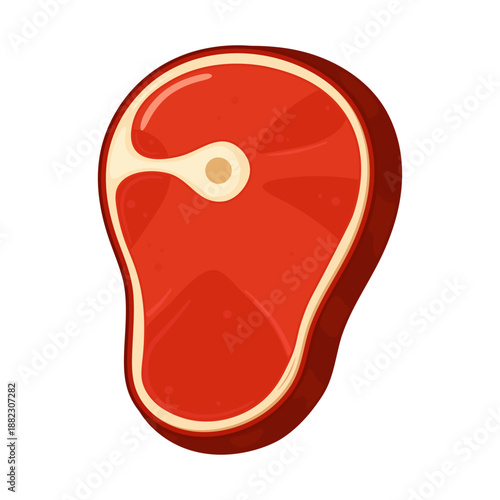 Raw beef steak cutlet for cooking and butchery