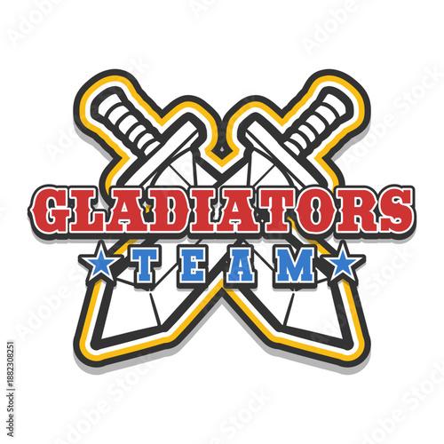 Vector logo design for a school team called Gladiators.