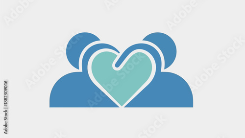 People showing love and care for each other in a heart symbol