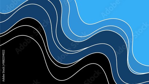 A serene digital landscape featuring wavy lines and contrasting colors from a top-down viewpoint, referencing steven (280).ai