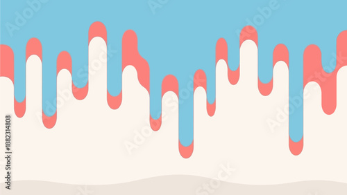 Abstract digital illustration of flowing liquid in pink and blue hues, steven reference design