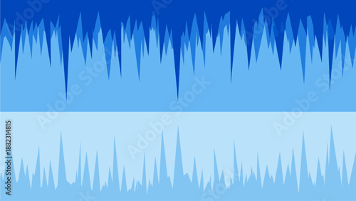 A serene ocean waves illustration with steven, blue, water, sea, and landscape