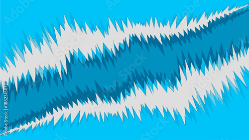 Sound Wave Pattern Illustration on Blue Background from a Top-Down Viewpoint