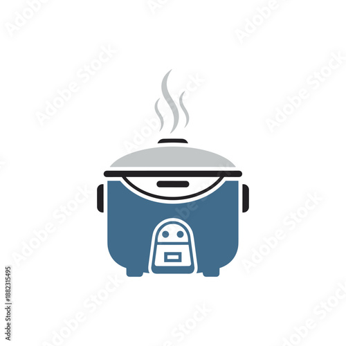 Electric Pressure Cooker with Steam Rising.