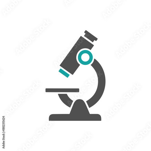 Microscope Icon Laboratory Equipment Illustration.