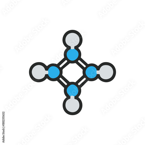 Molecular Structure of Chemical Compound Illustration.