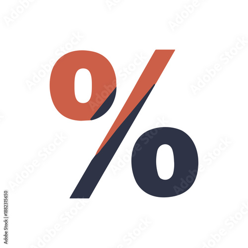 Percent Sign Symbol Icon Graphic Design.