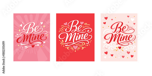 Valentine's day flat icon set
