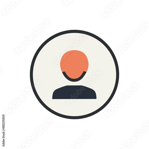Simple User Profile Icon Illustration.
