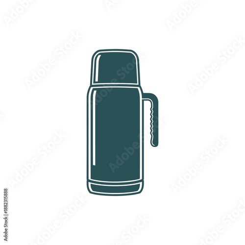 Thermos Flask Vector Illustration.