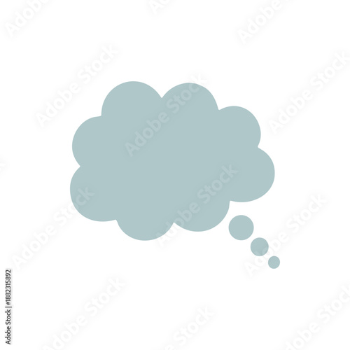 Thought Bubble with Bubbles Illustration Design.