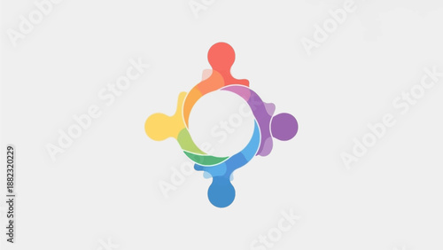 Diverse people joining hands in unity and cooperation