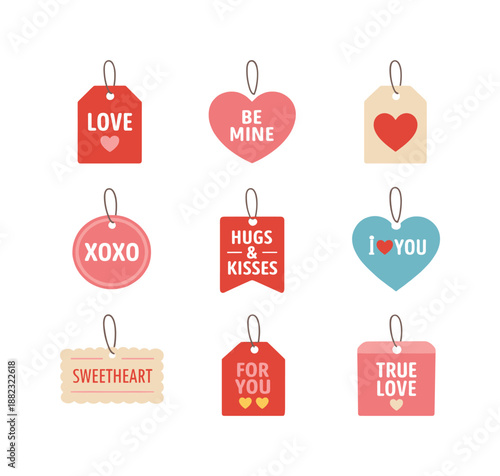 Valentine's day linear icon set. featuring love, be mine, heart, xoxo, hugs, kisses, sweetheart, true love symbols