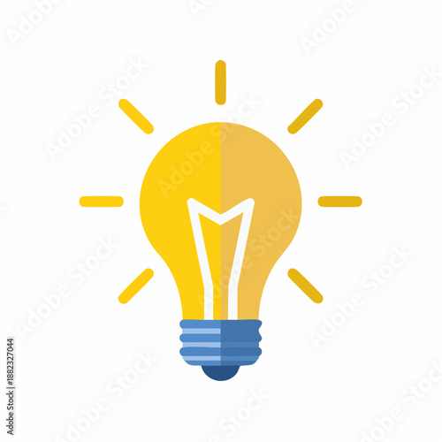 Illustration of a firefly-inspired lightbulb glowing brightly in a dark environment from a close-up viewpoint