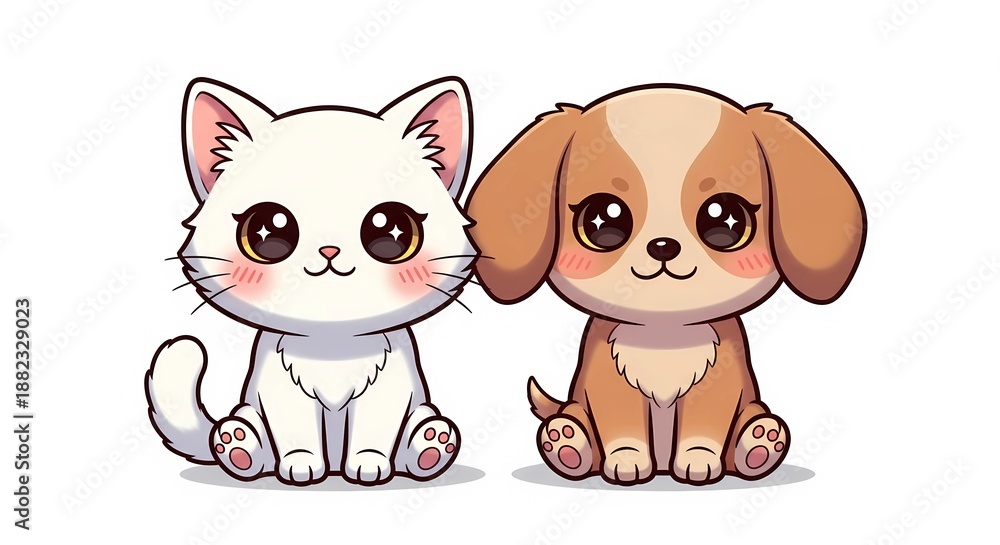 Obraz premium dog and cat