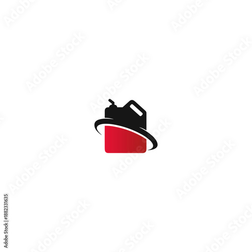 Fuel gallon logo icon flat vector design