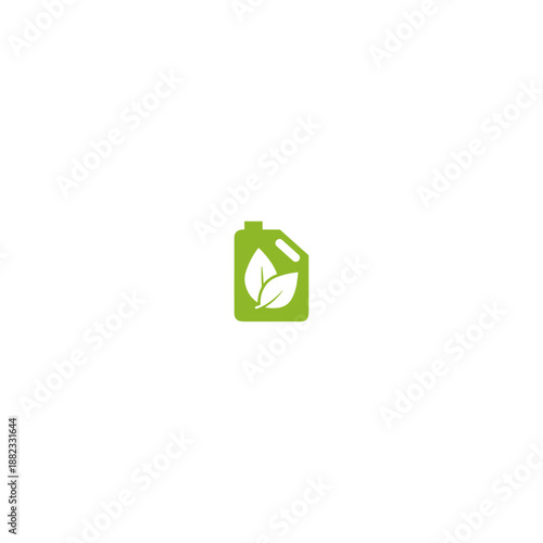 Eco friendly fuel logo icon flat vector design