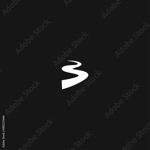 Swirl street logo icon flat vector design
