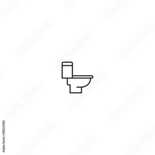 Minimalist commode logo icon flat vector design