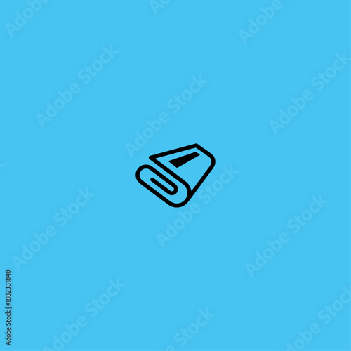 Newspaper logo icon flat vector design