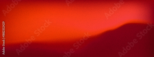 Gradient red background with abstract noise, soft color and light through organic shape, degrade pattern and subtle grain for textured effect. Neon liquid leak over foil with grainy blur.
