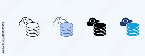 Data Backup Multiple Icon Illustration Vector