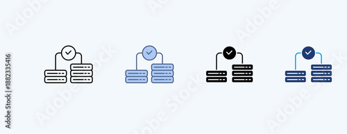 Server Farm Multiple Icon Illustration Vector