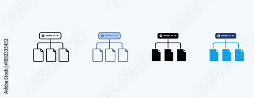 Load Balancer Multiple Icon Illustration Vector