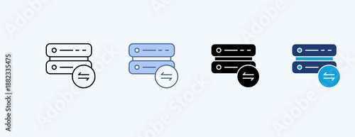 Transfer Multiple Icon Illustration Vector
