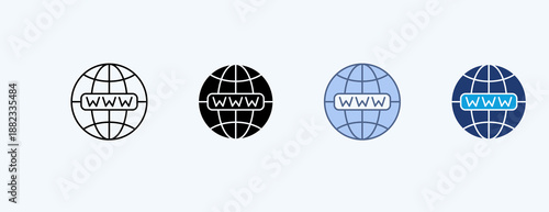 Domain Multiple Icon Illustration Vector