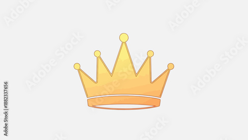 Golden Crown Illustration Symbolizing Royalty and Success.