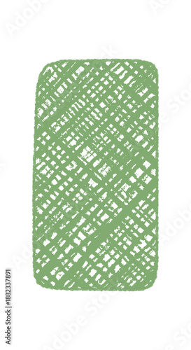 Fluid rectangle frame with scribble texture and crayon pastel style. Sketch abstract shape forms a soft background and textured text box. Graphic frame suits card, template or message.