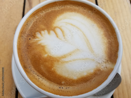 Cappuccino Coffee Cup with a Heart Froth Design