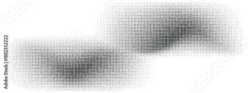 Black halftone wavy background. Dotted pattern on white background creating optical fluid illusion