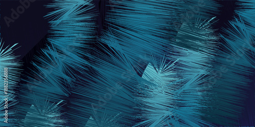 Abstract Swirls of Blue White and Black Paint.