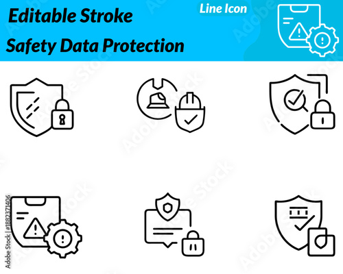 A modern vector character icon symbolizing data safety and protection. The design features a shield-shaped character with a lock or keyhole at the center. Representing secure data and privacy.