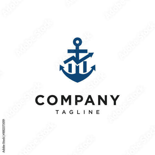 Anchor Investment Logo Icon vector