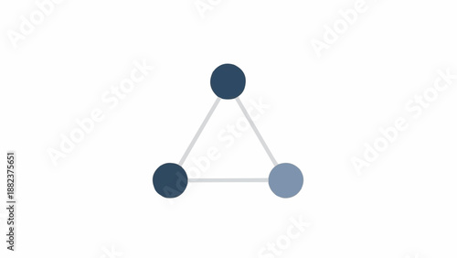 Simple molecular structure model graphic.