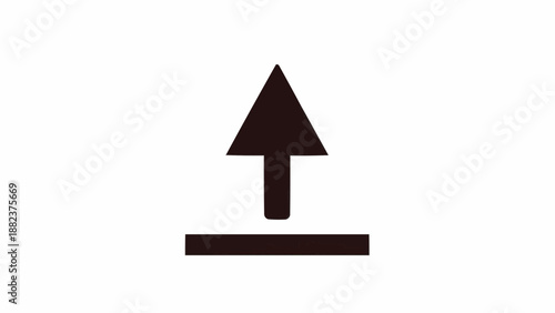 Black Up Arrow Directional Symbol.