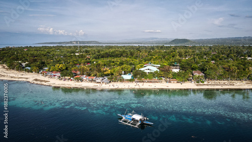The coast of Moalboal on Cebu Island in the Philippines