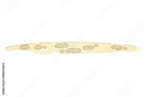 一日の終わりを包む やさしい水彩シリーズ｜月面フッター
Gentle Watercolor Series for Peaceful Moments | Moon Surface Footer