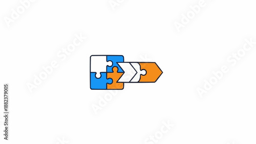 Puzzle pieces fitting together perfectly.