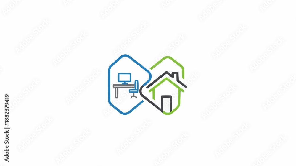 Fototapeta premium Real Estate and Technology Logo.