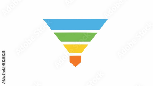 Colorful Funnel Sales Marketing Diagram.