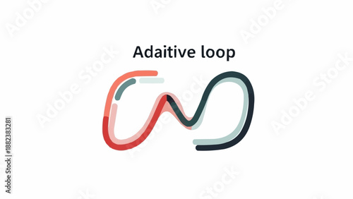 Colorful loop design element graphic.