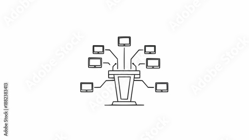 Computer Network Server System Connection.