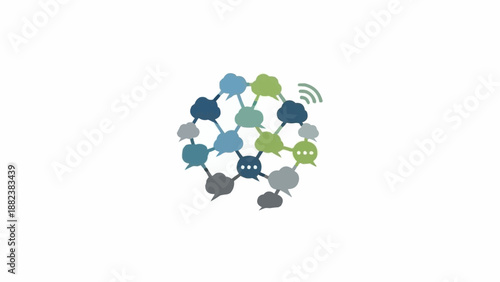 Connected people network communication.